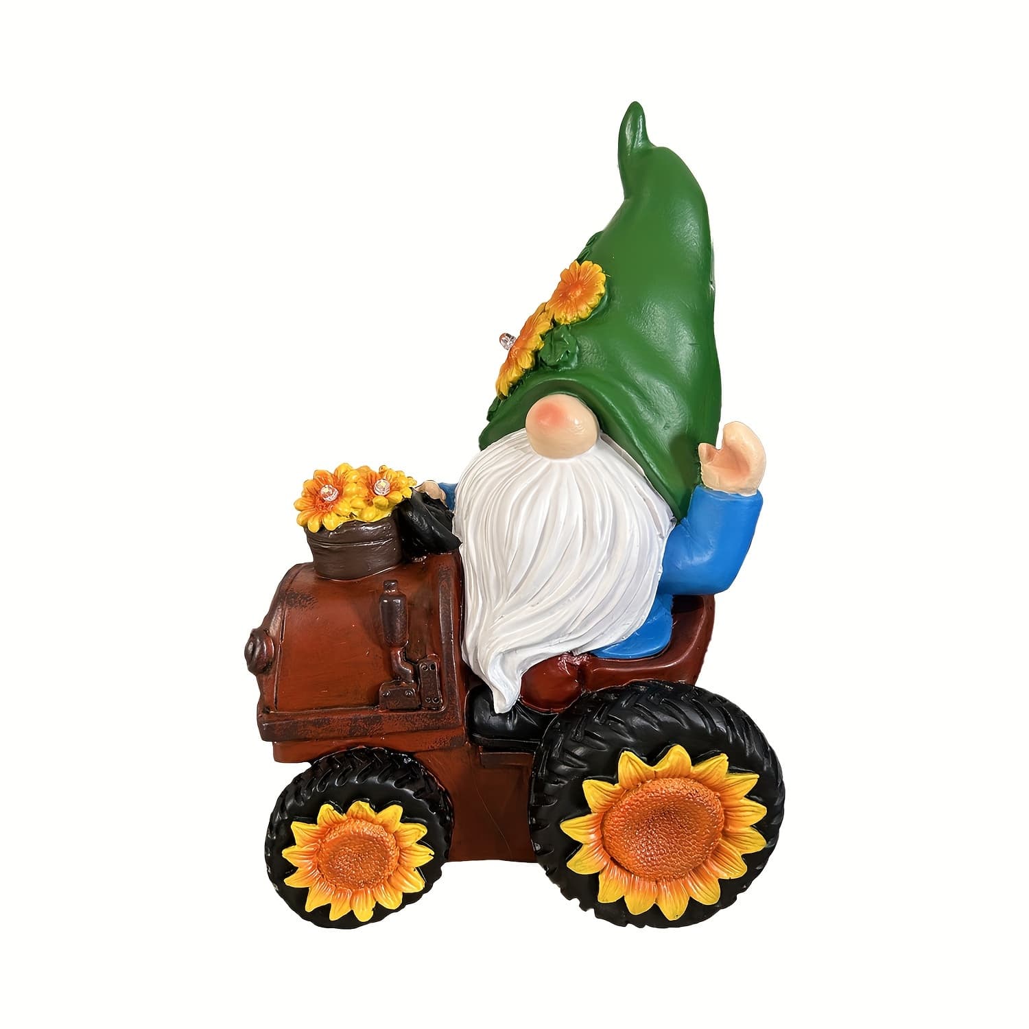TEMU 1pc Christmas Gifts, Outdoor Solar Statue Lights Shaped By Dwarves Driving, Gardens, Lawn Decorations, Landscape Lights, Landscape Lighting, Resin Handicrafts