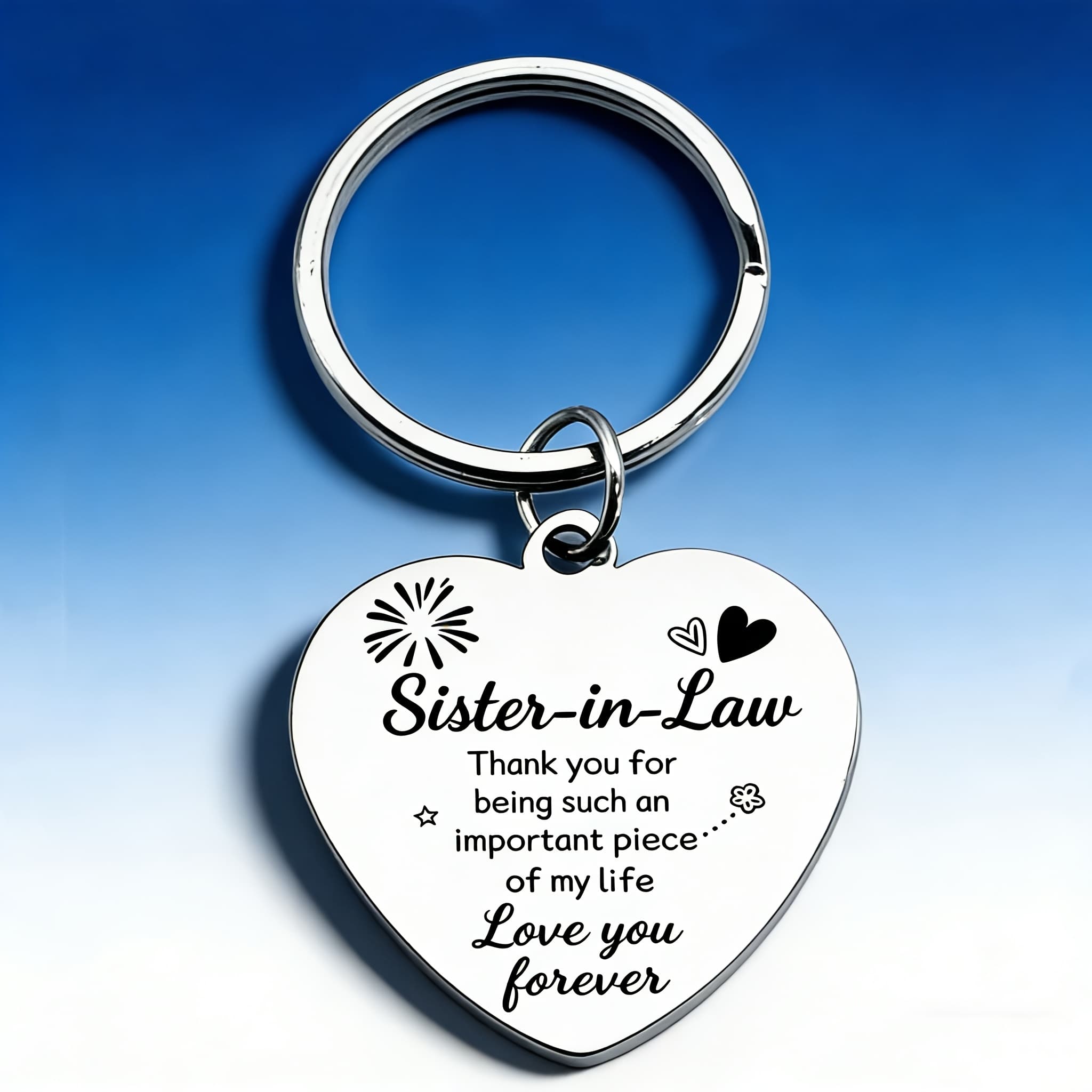 TEMU To My / , Thank You For Being Such An Important Piece Of My Life. I Will Love You, Love Stainless Steel Keychain