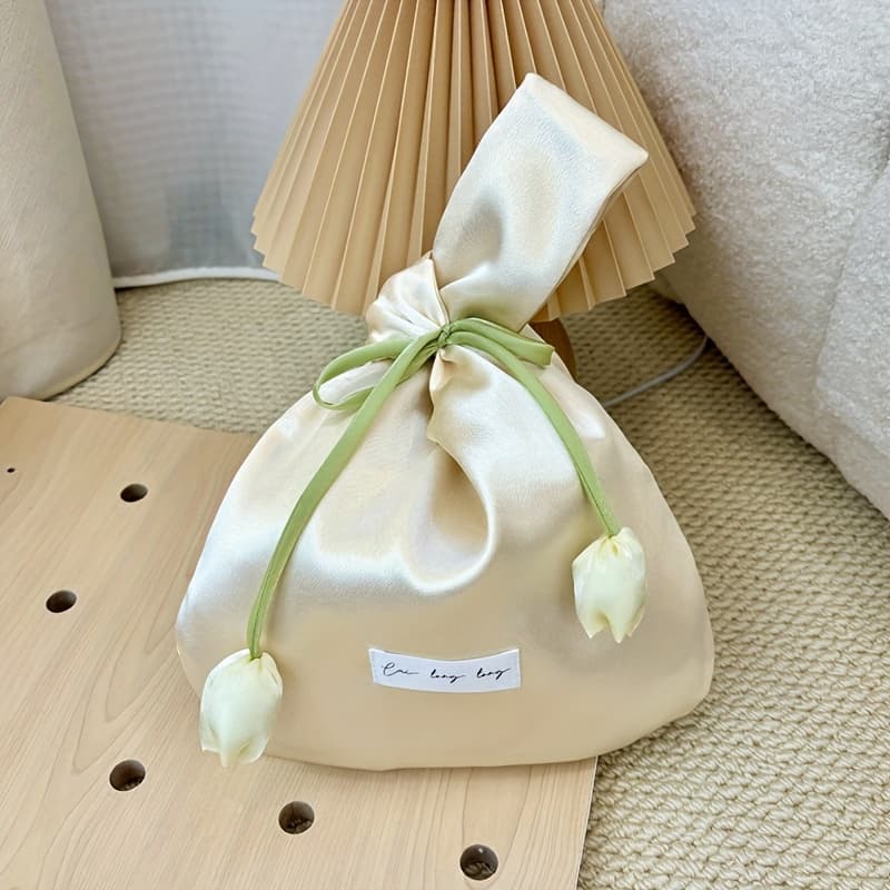 TEMU Gift For Her/him Festival Gift Bag Wedding Beauty Bag Tulip Wrist Bag Hanfu Portable Cloth Bag