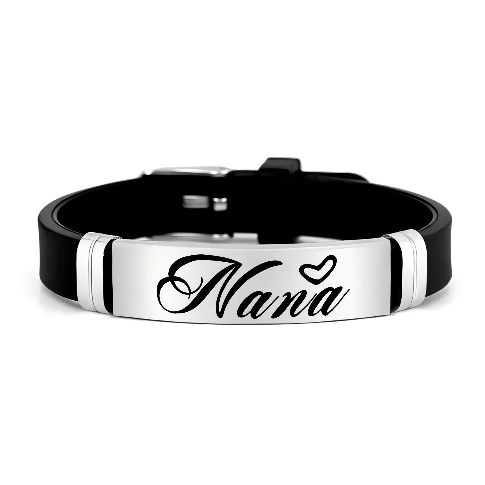 TEMU A Gift For , A Perfect Christmas Or Present For , A Beautiful Birthday Gift, Present From Grandchildren To , A 202 Stainless Steel And Silicone Bangle Bangle Bracelet