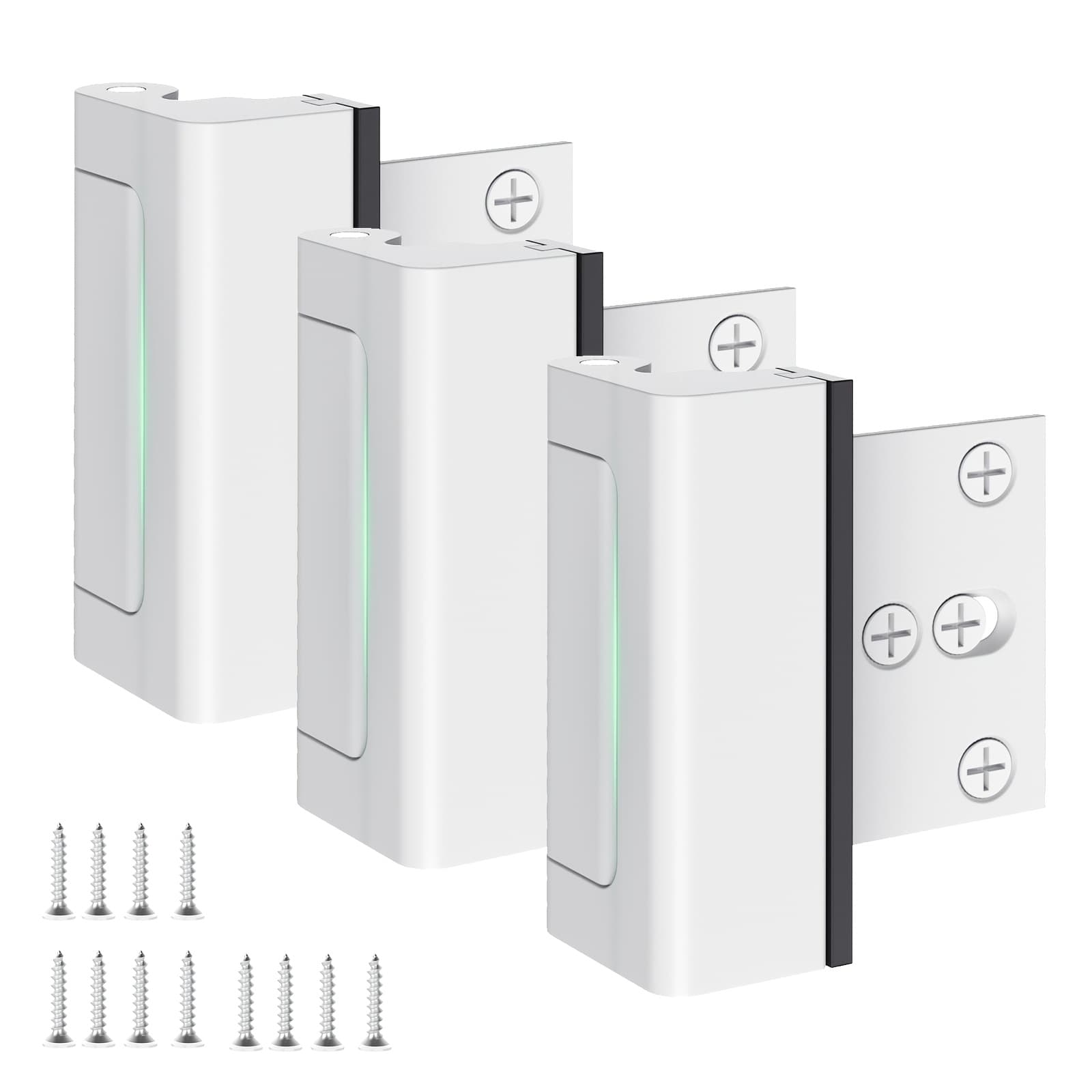 TEMU 3pcs Heavy-duty Door Reinforcement Locks, 800lbs Capacity, Ideal For - White