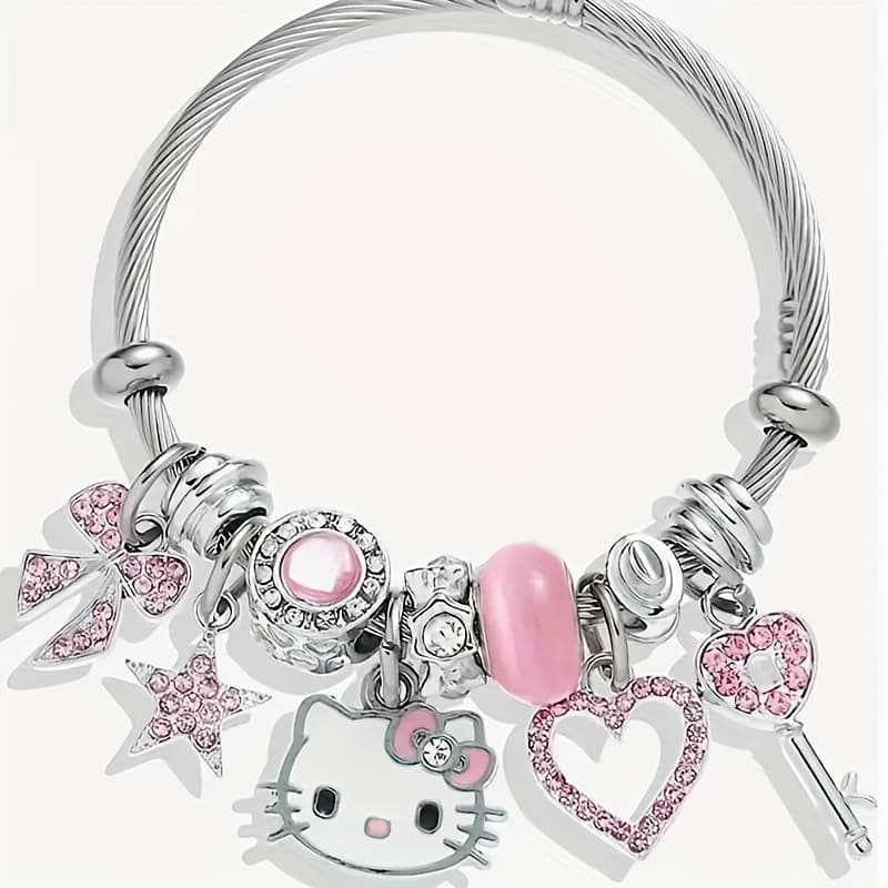 TEMU For Hello Kitty Bracelet-colorful Bracelet For, Sweet Birthday Gifts, Couples Gifts, Collectible Jewelry Accessories With Adjustable , Authorized