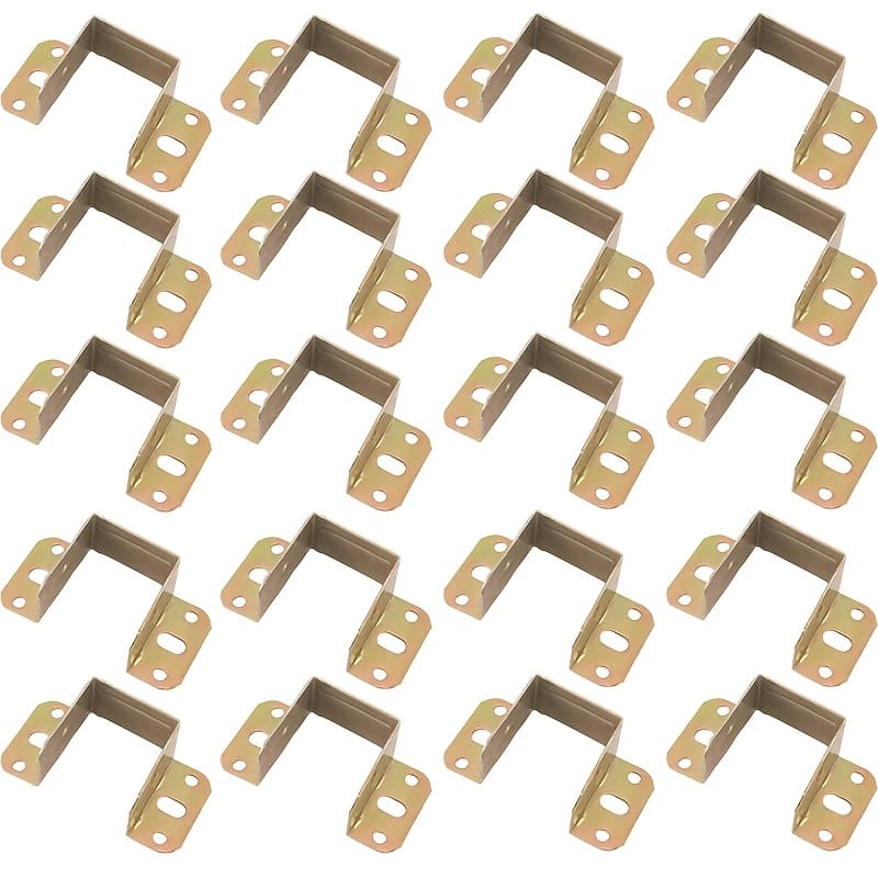 TEMU 20pcs Heavy-duty U-shaped Metal Bed Brackets - , Stable Corner Support Hooks For Wooden Beds & Furniture