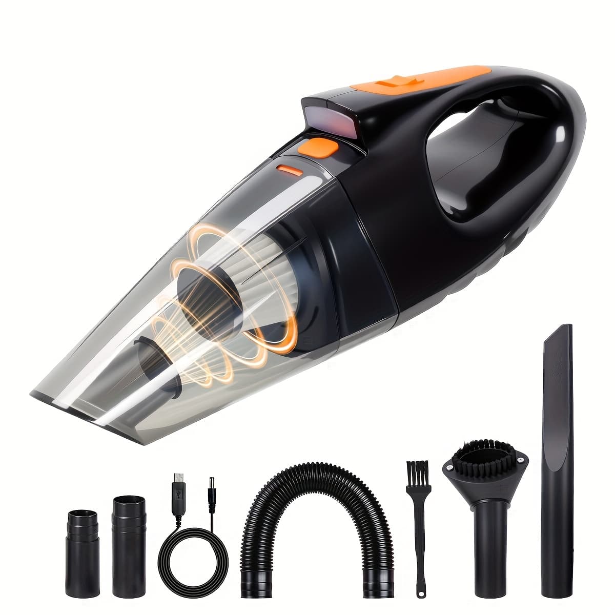 TEMU Handheld Vacuum Cleaner-9000pa Super Strong Suction, 4000mah Large Capacity, , 5 Matching Additions For Car Interior Care, Home And Pet Cleaning-women Pink Girly Car Additions Stuff Gift