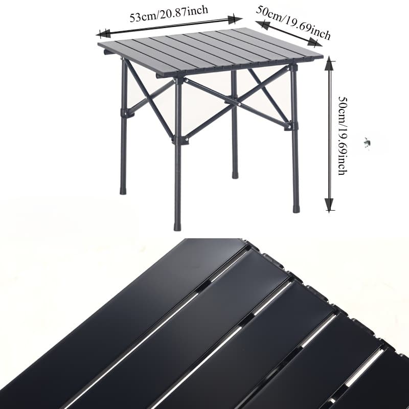 TEMU 1 Portable Folding Table, Stainless Steel Camping Table, Bbq Stool, Outdoor Picnic Table For Camping And Barbecue -
