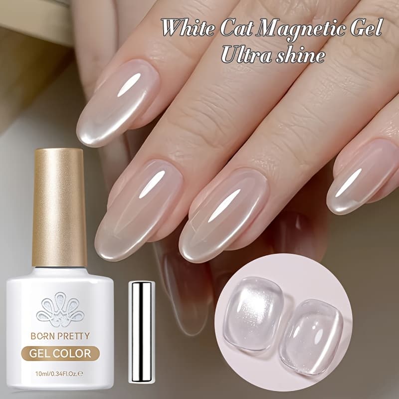 TEMU Born Pretty 10ml Flow Light White Nail Polish Soak Off Gel Mirror Magnet Gel Varnish