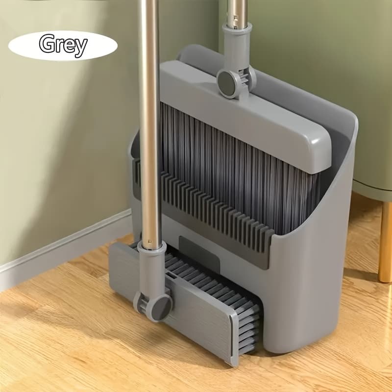 TEMU 3-in-1 Foldable Broom Mop Broom Combination Set, For Home Cleaning Tool Set, Cleaning, Flexible Design, Fast Dust Removal, A 2025 For Home And Office Cleaning