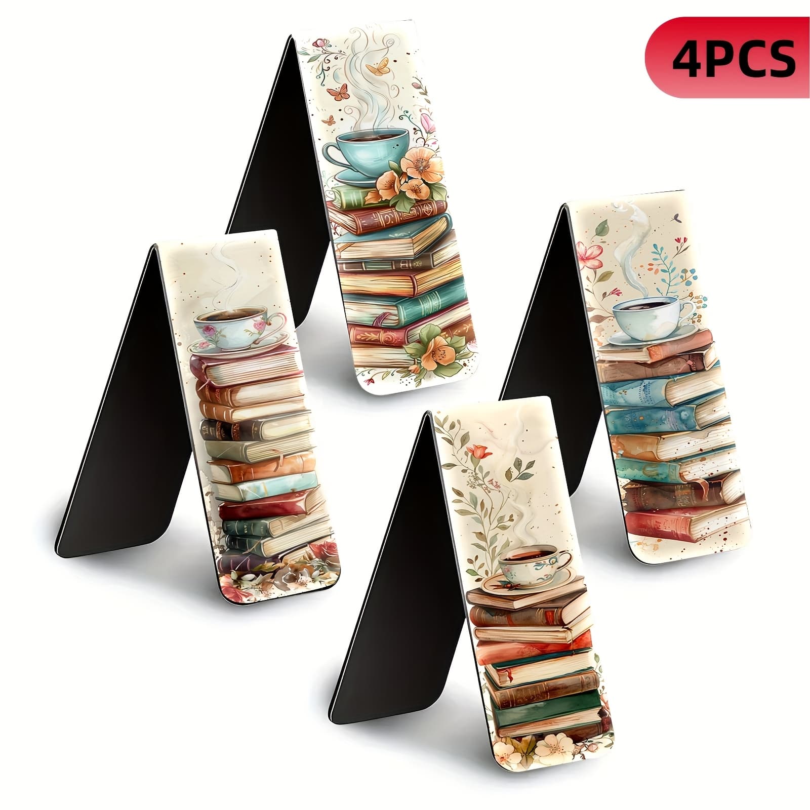 TEMU 4pcs Magnetic Bookmarks | Foldable Page Markers | Reading | Book Clips For Teachers Book Lovers | Great For Journals, Planners, Office Use Reading Additions Gift Stationery