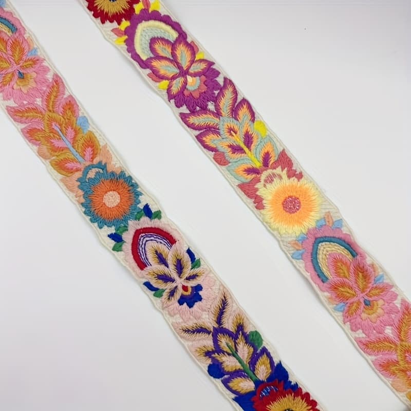 TEMU Ethnic Style Jacquard Trim Ribbon With A Length Of 1 Yard For Embroidery