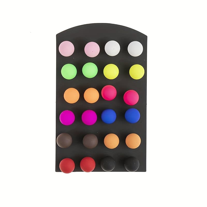 TEMU 12 Pair Bright Color Resin Ball Stud Earrings,spring /summer Earrings For Men And Women,all-match Jewelry Earrings Gifts