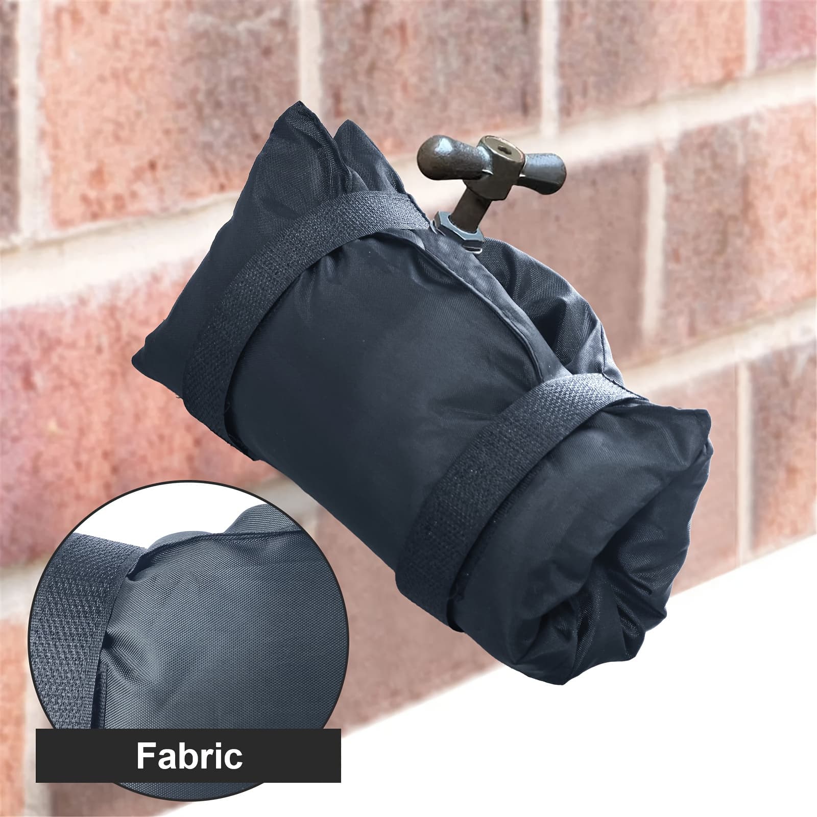 TEMU Winter Outdoor Faucet Cover - , 2 Material Options, High-strength Protection, And Remove, For Protection, Pipe Insulation, Faucet Freeze Cover, Black