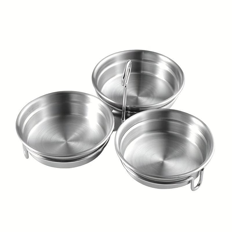 TEMU 3pcs Stainless Steel Egg Steamer Molds For Home Use, Perfect For Boiled Eggs, Poached Eggs, And Breakfast Eggs. Flat-bottom Design With Patterns For And Healthy Eggs