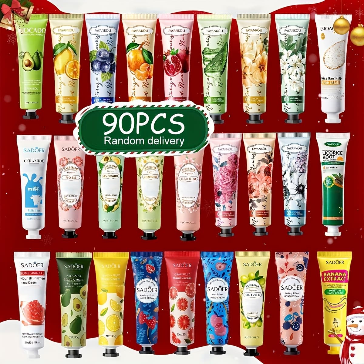 TEMU 90pcs Of 30g/1.06 Mini Body Cream For Winter Moisturizing, Easy To Carry For Travel, Dry And Non-greasy, Ideal For Winter, 21 Flavors Are . An Ideal Gift For Your Bestie