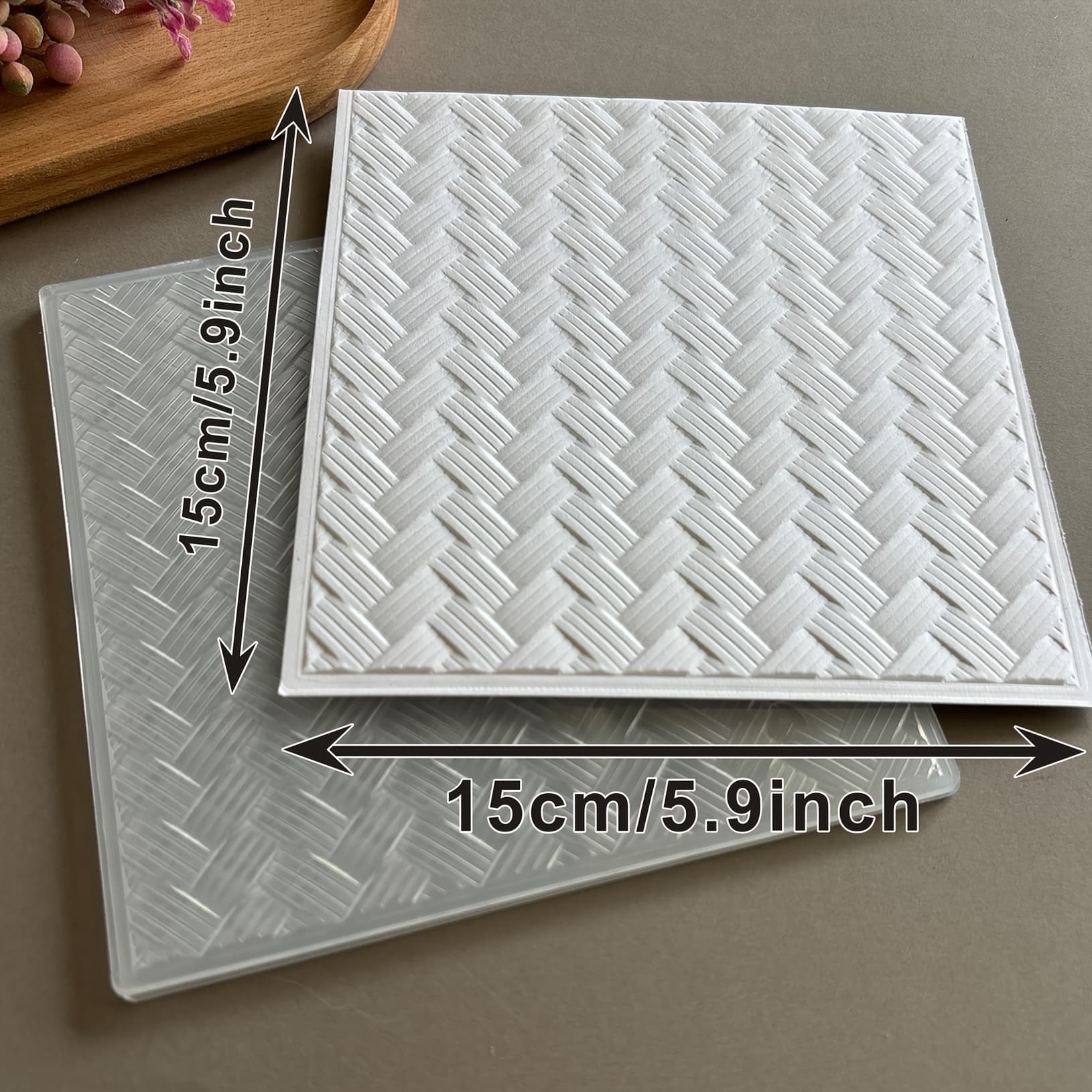 TEMU 3d Embossed Folder With Rich Texture Art Details, Suitable For Scrapbooking, Card Making, And Crafts - White Plastic, Exquisite Design