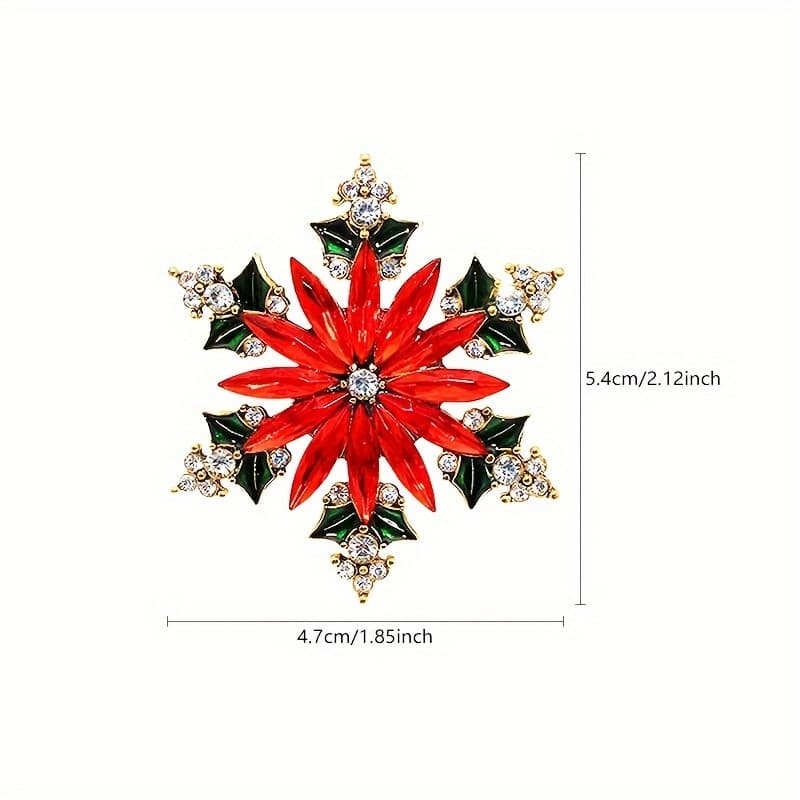 TEMU Christmas Snowflake Brooch For Dresses, Shirts, Suits, Gowns, Sweaters, Hats, And Coats - Exquisite And Fashionable Party Accessory
