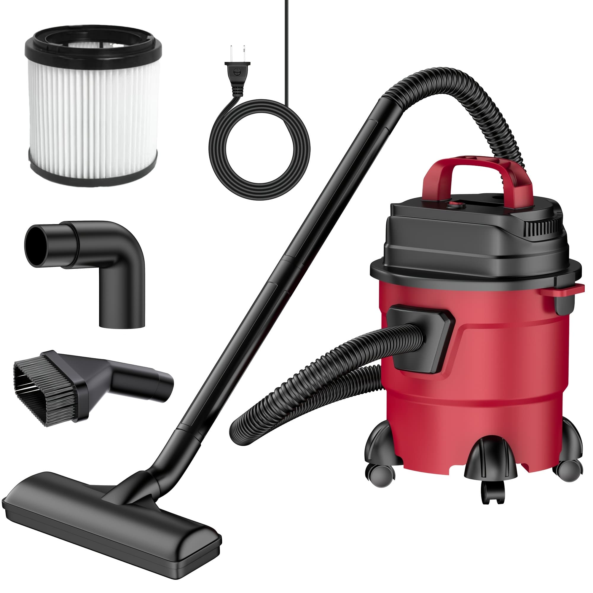 TEMU V18000pa Commercial Vacuum Cleaner 2peak Suction Lightweight 3-in-1 Wet Dry Vacuum Cleaner With Hair Dryer For Cleaning Cars, Boats, Pet Hair, Hard Floors