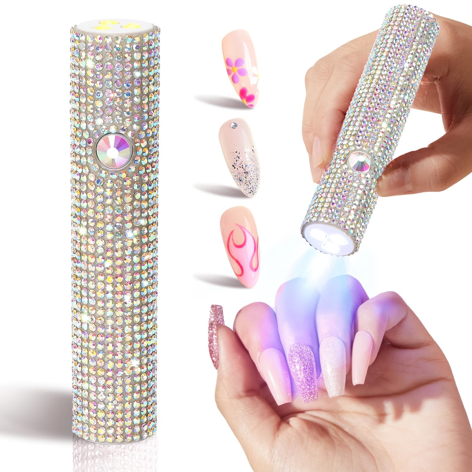 TEMU Portable Handheld Nail Lamp For Nail Gel Polish Mini Professional Nail Dryer With 2 Timers For Home Use