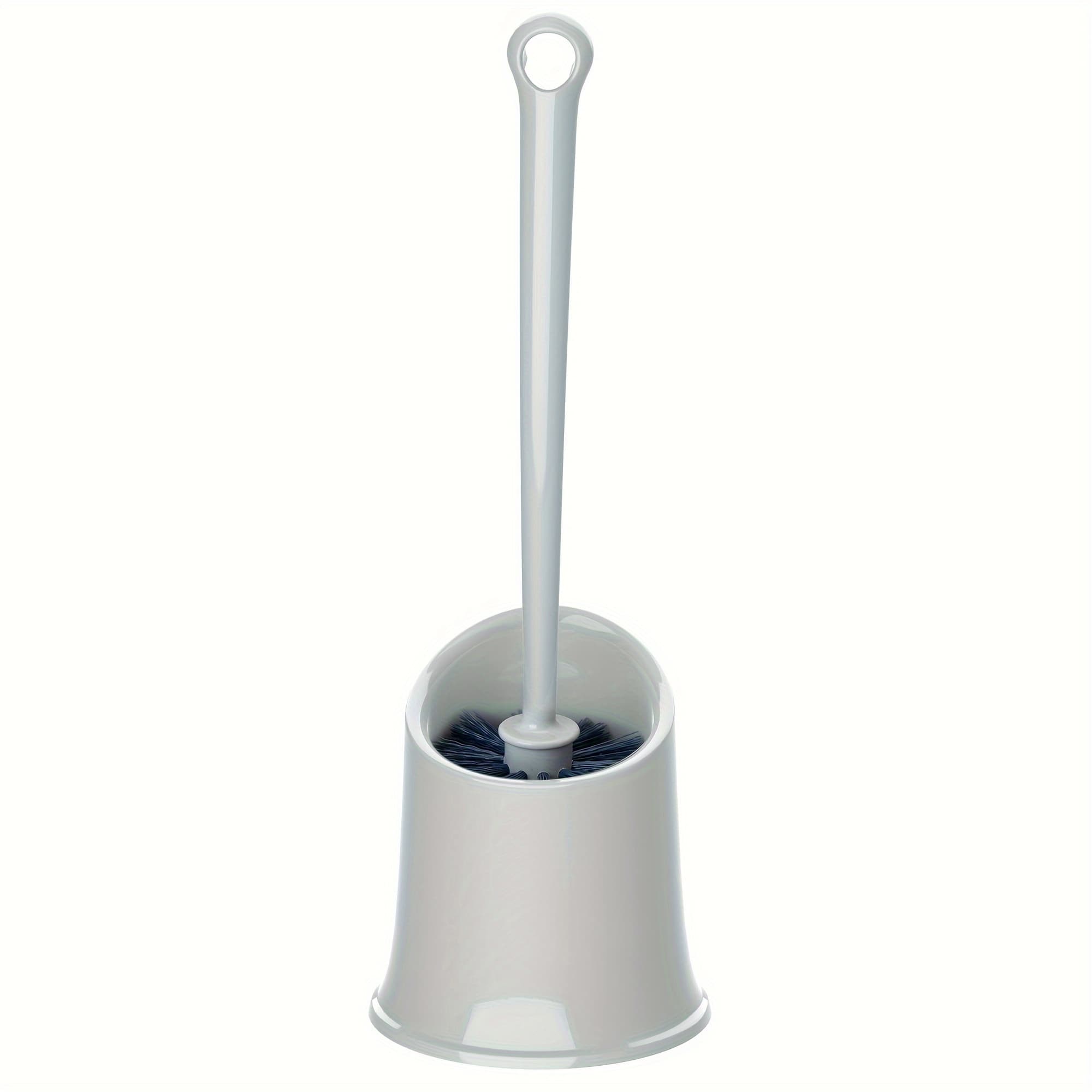 TEMU Emmama Brand Toilet Bowl Cleaner And Holder For Toilet Cleaning, Toilet Brush And Holder, , With Solid Handle And Durable Bristles For Bathroom Cleaning, Gray