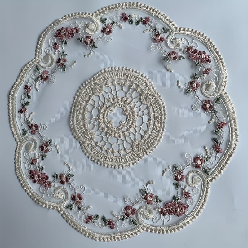 TEMU Single-pack Lace Tablecloth With Exquisite Placemats For Home Decor