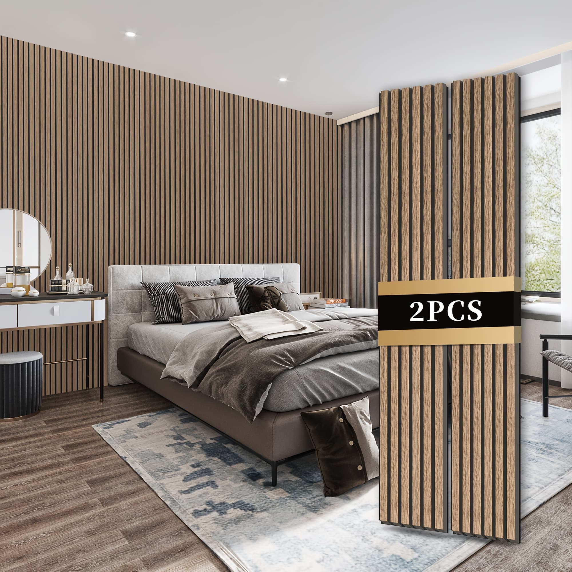 TEMU Daltack 2/ 4pcs 92.5*11.02in Wall And Ceiling Soundproofing Panels, Soundproofing Panels For Offices, Suitable For The Bedroom And