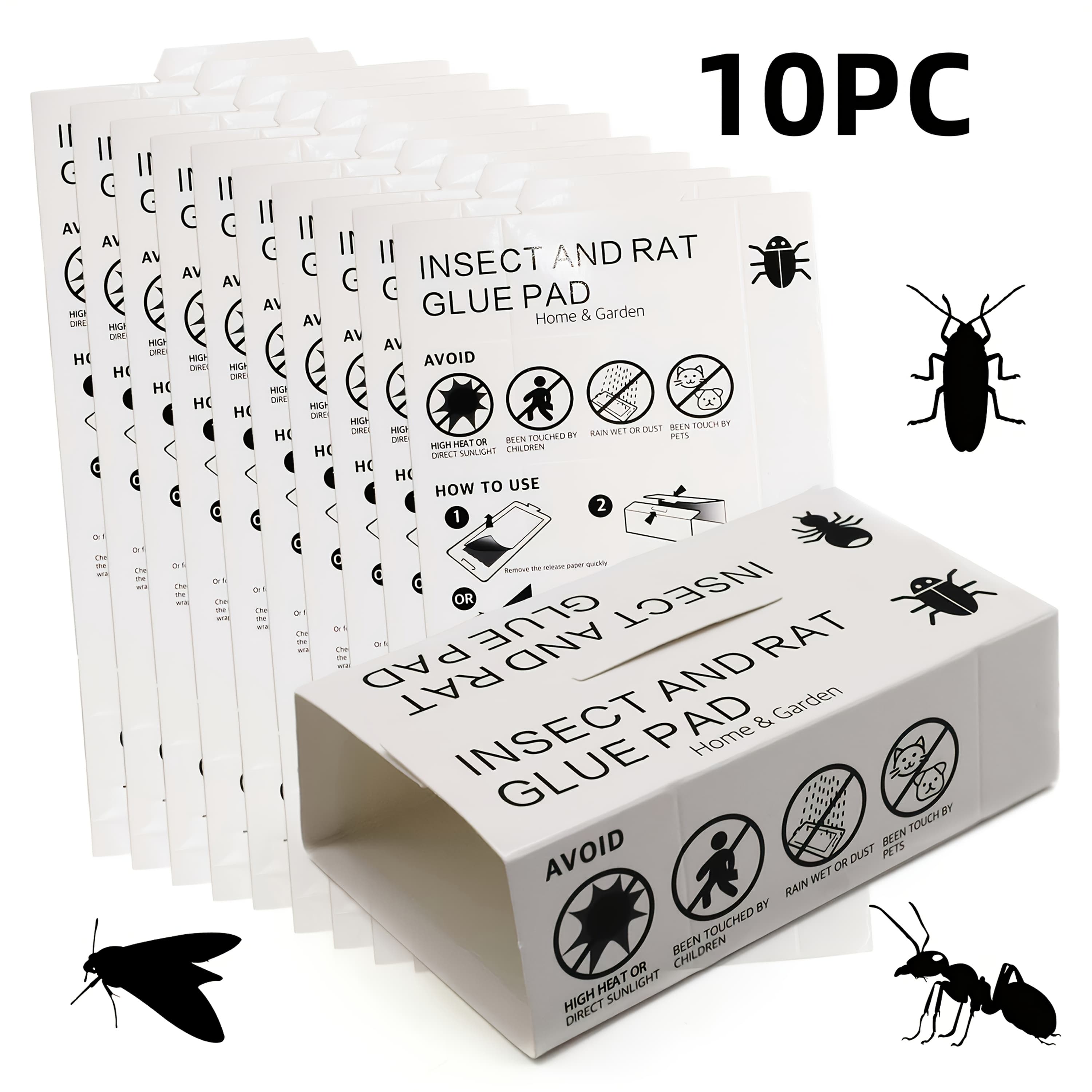 TEMU Sticky Insect Board - Super Sticky, Designed For , Flying Insects, And Insects, Used For Household Pest Control, Suitable For Indoor And Outdoor Use, , 10/20 Sticky Insect Boards
