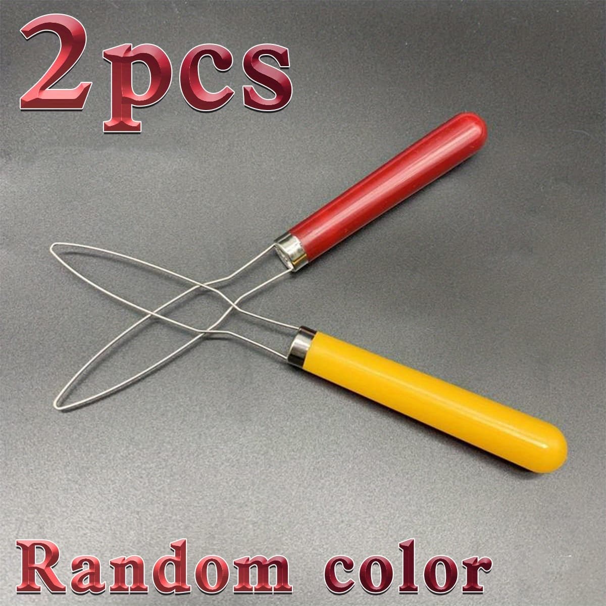 TEMU 2pcs Button Hook Withweaker Grip To Buttons Zipper Pull Helper Button Assist Devices Clothing Buttoning Aids For With Random Color
