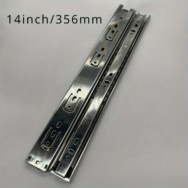 TEMU 2pcs Full Extension Noiseless Drawer Slides, 8 10 12 14 16 18 20 Inch, Drawer Fits Most Side Mount Drawer Systems, Heavy Duty Full Extension