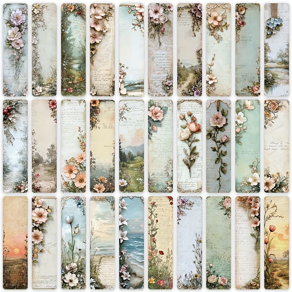 TEMU 30pcs Vintage Bookmarks Creative Book Markers Bookmarks Reading Page Markers Paper Cards