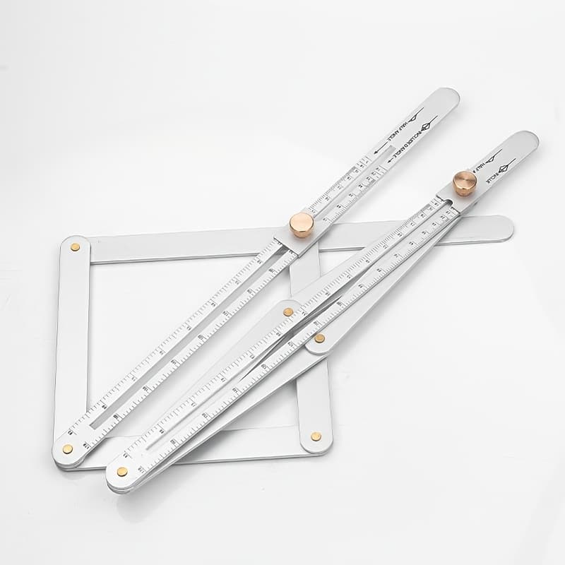 TEMU New Lengthen Protractor Angle Finder Gauge Corner Tool With Scales For Woodworking, Aluminium Alloy Premium Digital Angle Finder