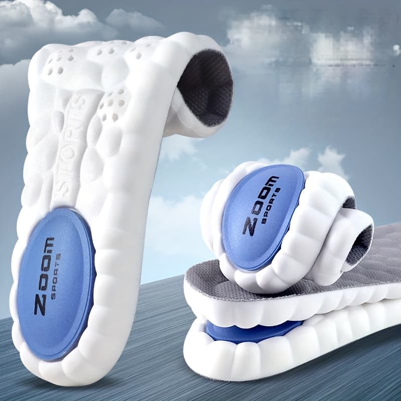 TEMU 2/4 Pairs Of Shock-absorbing Sports Insoles, Soft And Shock-absorbing, Breathable And Odor-resistant, Keeping Feet Comfortable, Suitable For Sports And Daily Leisure