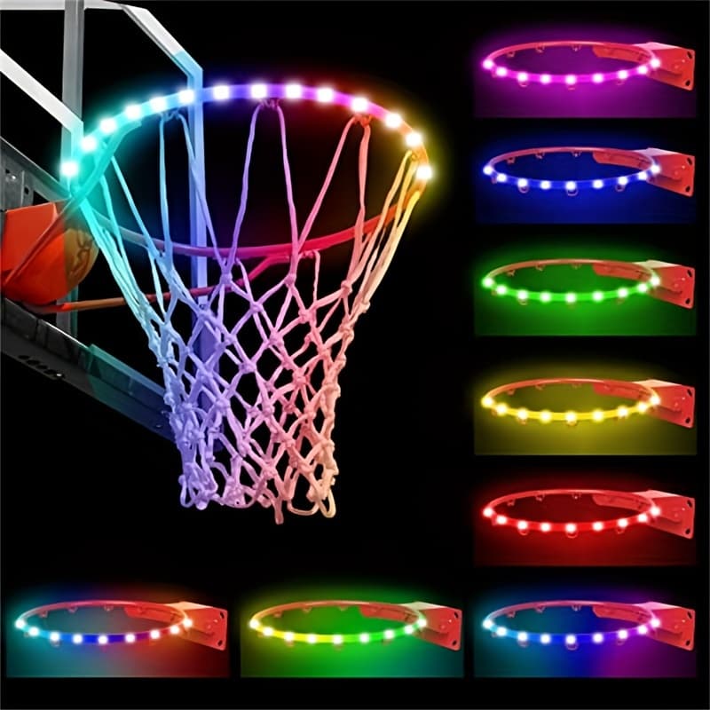 TEMU Outdoor Solar Powered String Light Basketball Hat, Sports Themed Decoration, Button Control, Solar Powered - For Remote Control