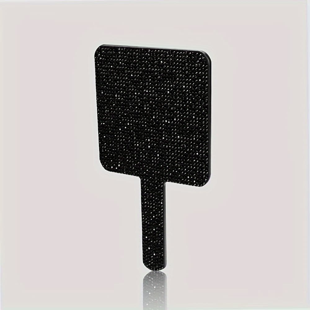 TEMU Sparkling Handheld Makeup Mirror - Portable, No-battery Cosmetic Mirror For Weddings & Travel