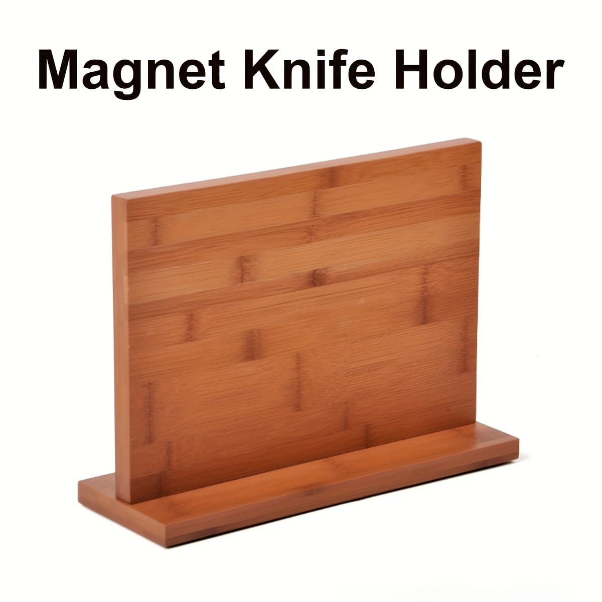 TEMU Magnetic Knife Block & Holder - Non-slip Magnetic Knife Stand With Knife Storage, Space-saving Countertop Organizer, - Locking System, Board Compatible (no Knife Sharpness Loss)
