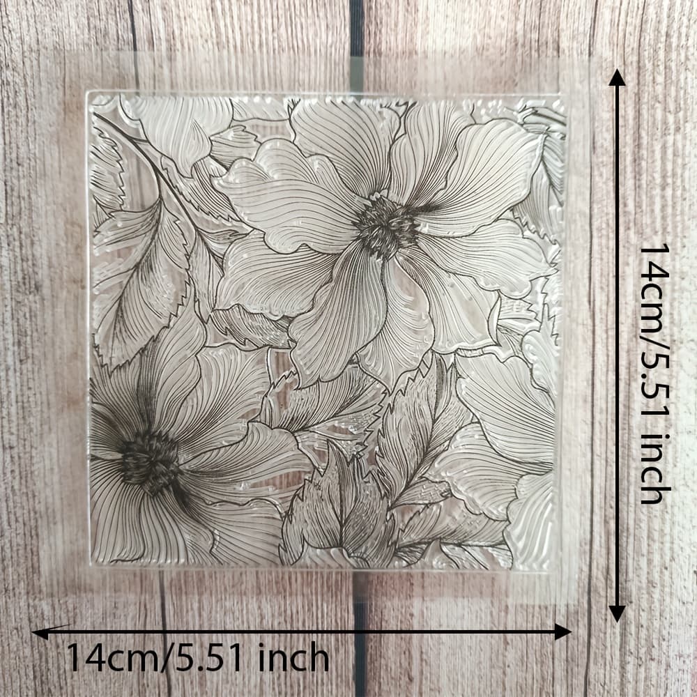 TEMU Clear Stamps With Large Leaves For Scrapbooking, Card Creation, And Decorative Seal Craft