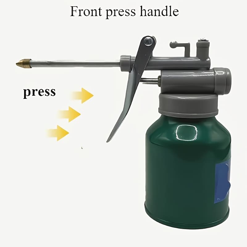 TEMU [250ml Manual Lubricant Filler] 1pc , Pump , Metal Pump , Pump Oil Sprayer, 250ml Oil , Durable Metal Oil Dispenser With Long Nozzle - Manual Lubricant Filler For Industrial Use