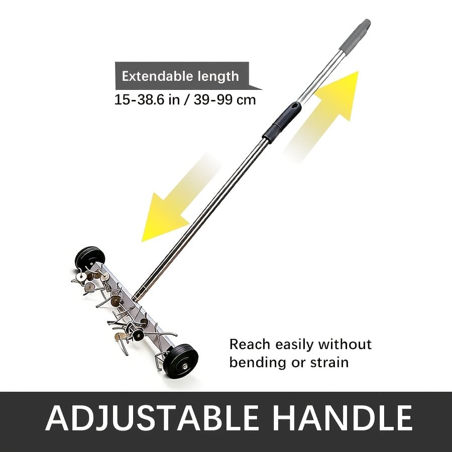 TEMU 17-inch Magnetic Sweeper On Wheels With An Adjustable Handle And A Heavy-duty Magnet Of To 8.8 Of Nails