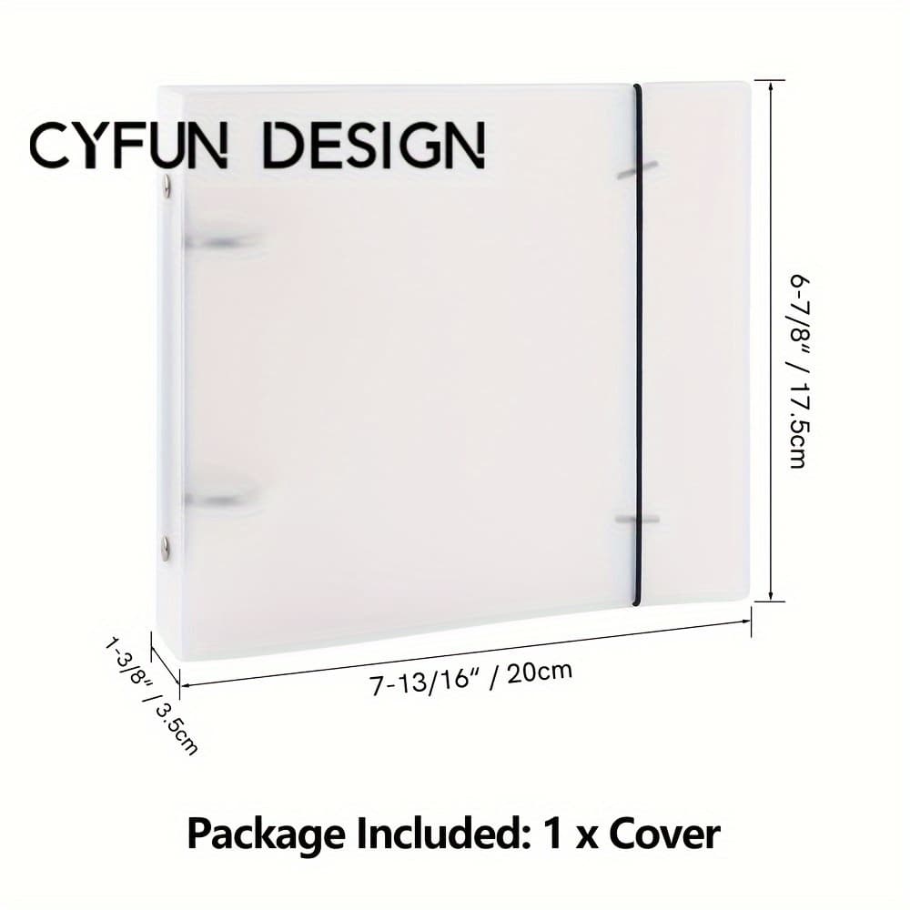 TEMU Design Clear Plastic Stencil Storage Binder | 6x6 Inch Organizer For Diy Scrapbooking & Crafting | Durable Stamp Holder With ; Cover And Insert Bags Are Sold Seprately