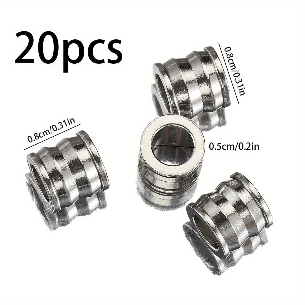 TEMU 20pcs Stainless Steel Decorative Beads Bamboo Beads Pendant Beads For Bracelet Necklace Jewelry Additions Material Golden/