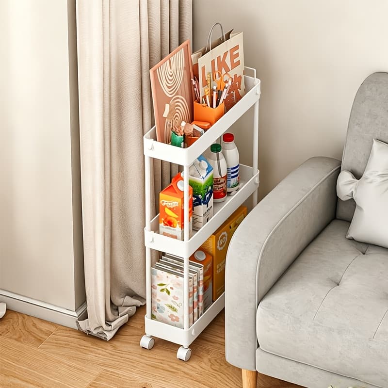 TEMU 3/4 Rolling Storage Racks, Office Storage Mobile Racks, Mobile Storage Rack With Wheels, Other Narrow Space Garage Storage Towers, Christmas Gift, Black Friday