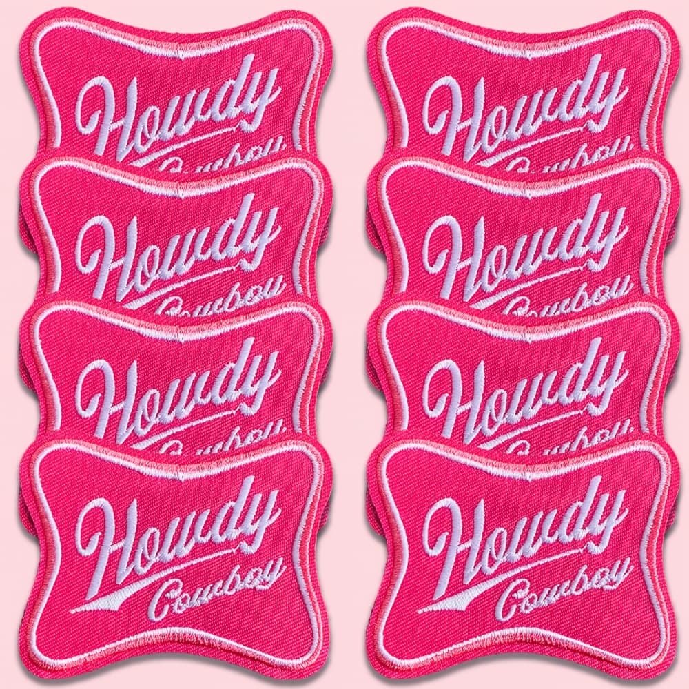 TEMU 8pcs Per Set Of "howdy Cowboy" Western Cowboy-themed Embroidered Patches, Suitable For Hand Sewing Or Ironing, Are Perfect For Clothes, Hats, Bags And Diy Projects.