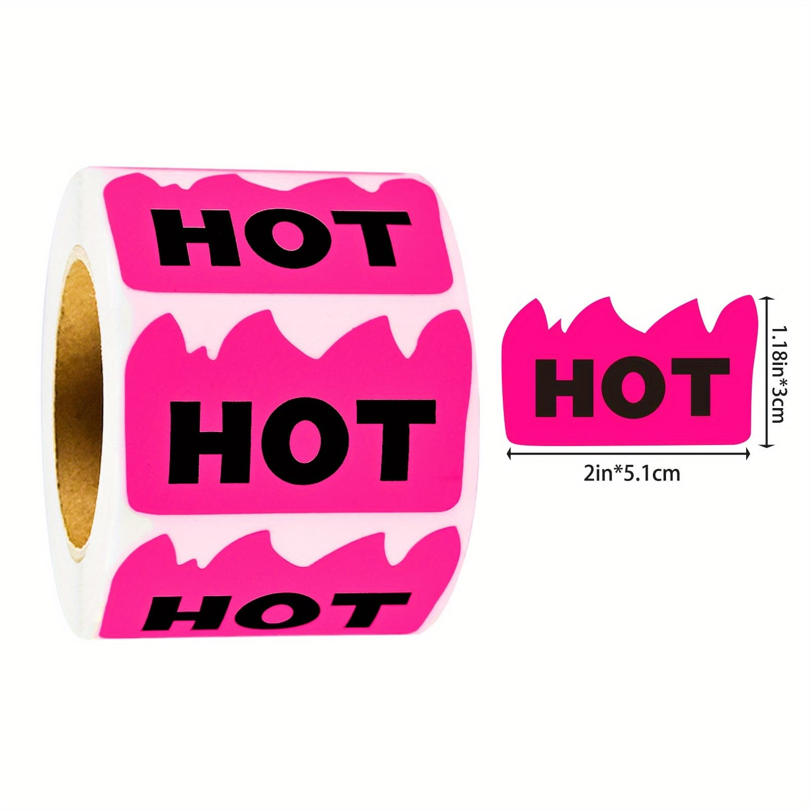 TEMU 250pcs 1.18 X 2in/3 X 5.1cm Irregular Fluorescent Colors Product Hot Selling Labels Store Supermarket Hot Selling Tags Retail Store Product Hot Selling Stickers Product Hot Selling Labels "hot"