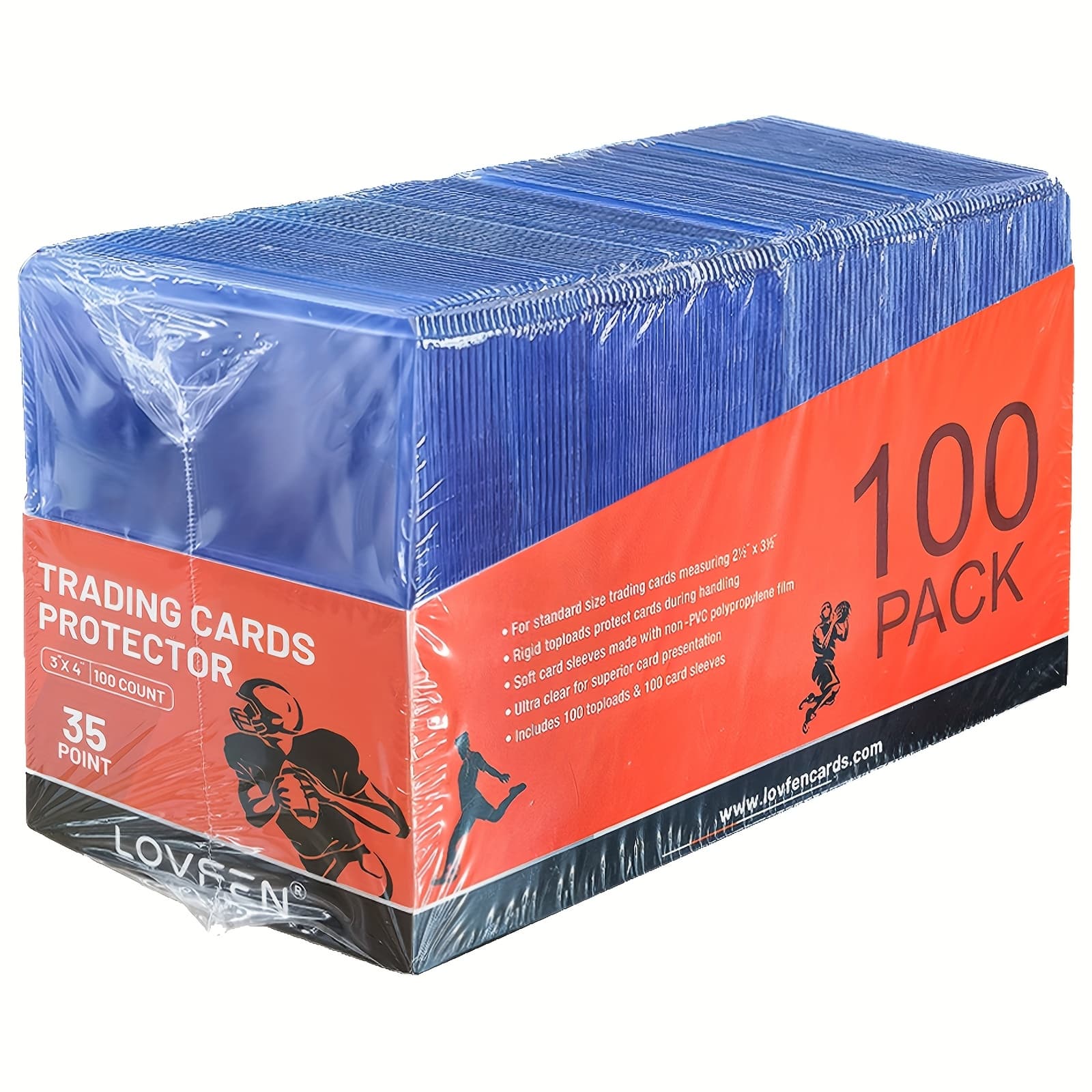 TEMU Lovfen 100ct Top 3 "x 4", Baseball Card Protective Case Hard Plastic, Used With Trading Card Sports Card Holder, Suitable For Collection, Football, Basketball, And Tgg