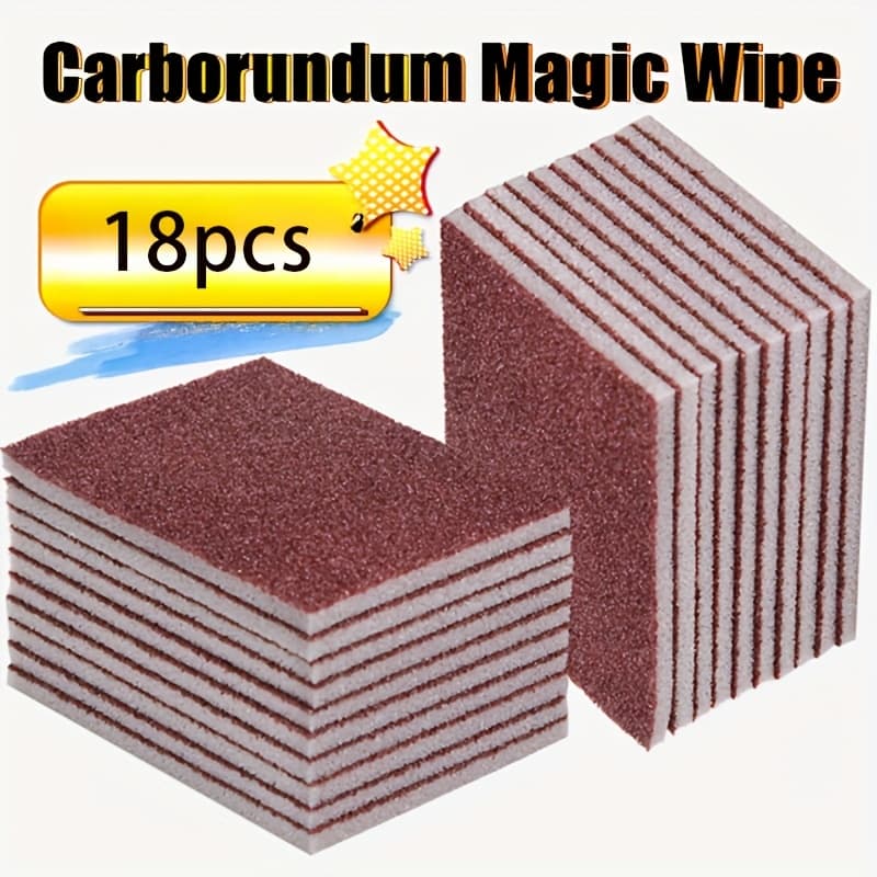 TEMU 18/36/54pcs Diamond Sand Sponge Scrubber, Heavy Duty Pot Bottom Cleaner Rust Remover, Dish Washing Sponge Blocks, Powerful Stain Remover For Kitchen & Garden Cleaning