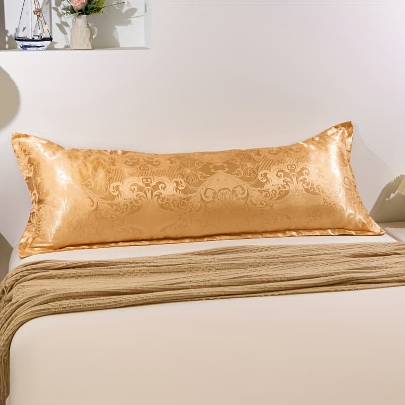 TEMU 1pc Luxurious Jacquard Long Pillowcase, Single Pillowcase, No Insert, Ultra- Design, Versatile For Bedroom Bedding And Living Room Sofa, Machine Washable Fabric Room Decor