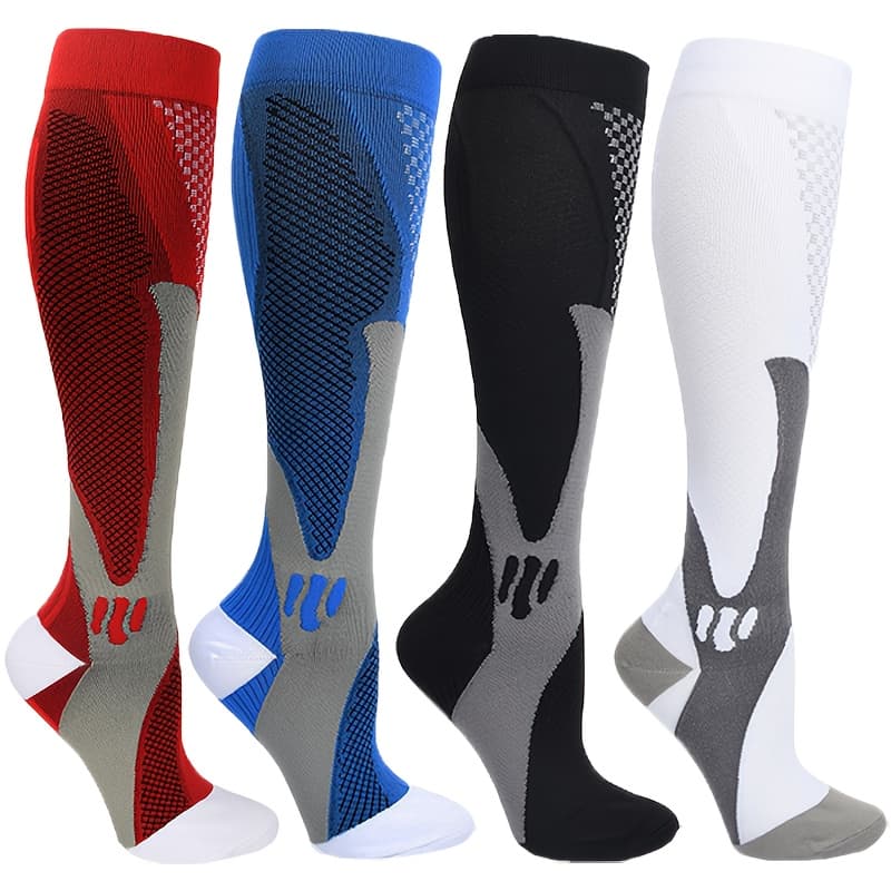 TEMU 4 Pairs Copper Compression Socks Women Men Knee High Cute Sports Cycling Medias Adult Support Hose Long Womans