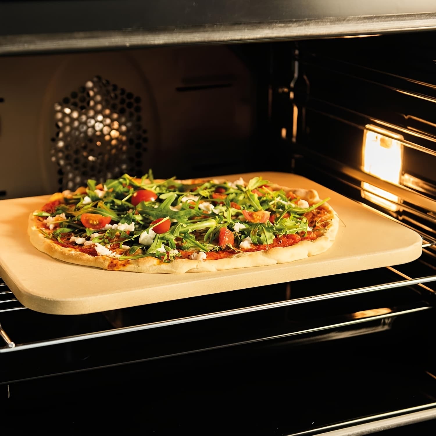 TEMU Pizza Stone, Heavy Duty Cordierite Pizza Pan For Oven And Grill, Thermal Shock Resistant For Bread, 15 X 11.8 Inch Rectangular, 4.5 Lbs