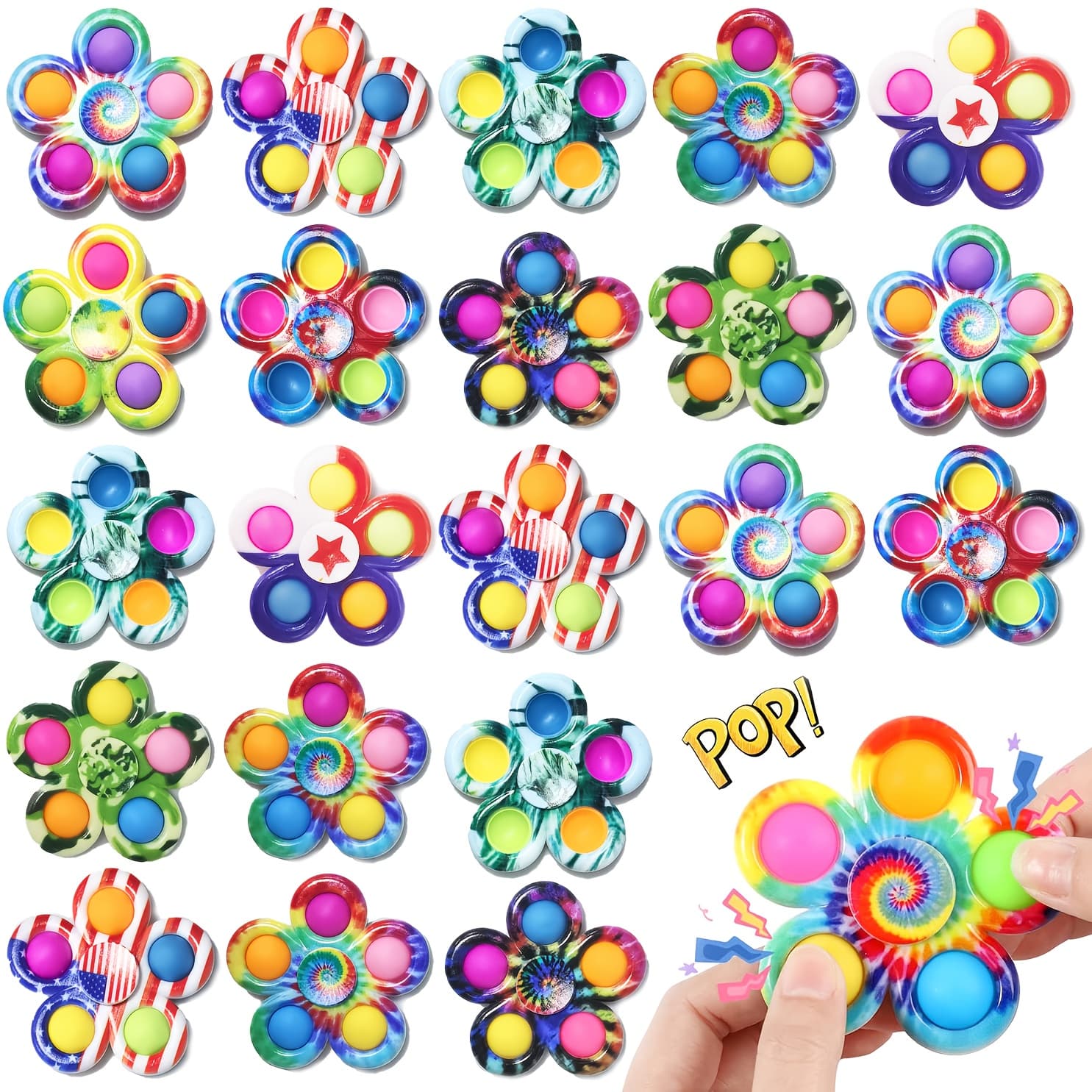 TEMU Mezhobby 50 Fidget Spinners Toys, Party Favors Gifts For Kid, Pop Fidget Spinner Pack Bulk, Little Sensory Fidget Toys Pack, Classroom Prizes For Girls Boys Students