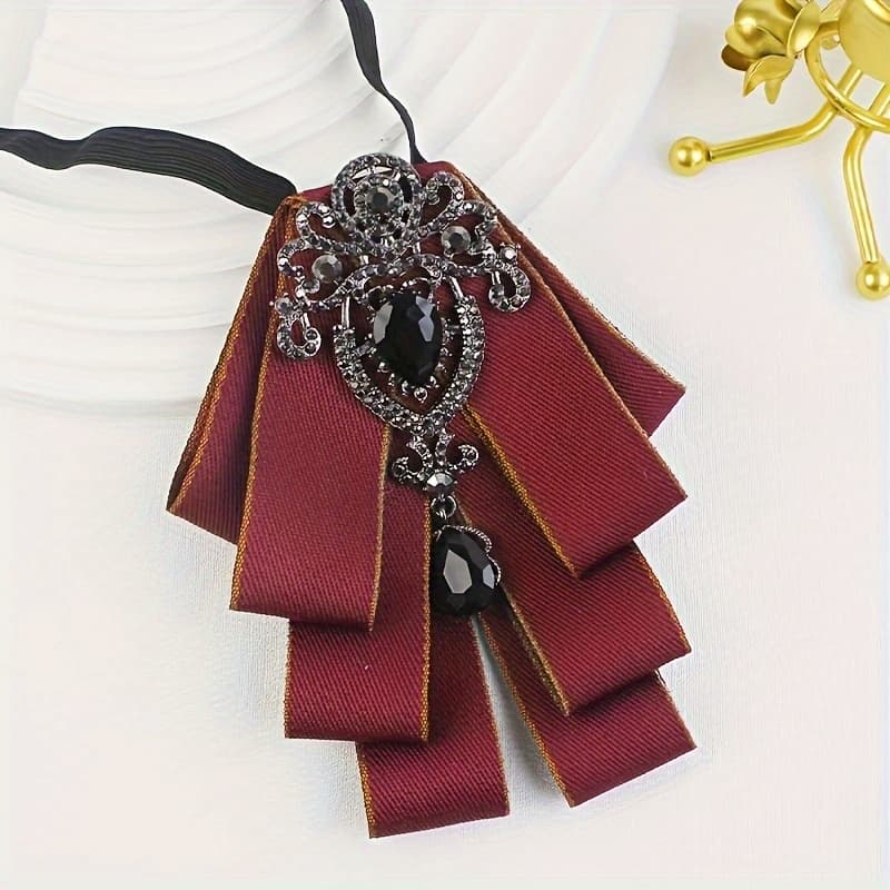 TEMU An Upscale Fashion Necktie, Bowtie, And Boutonniere Designed For Genders, Featuring Elastic Bands For Effortless Wear. Ideal For The Groom And Groomsmen, With Suits For Events And