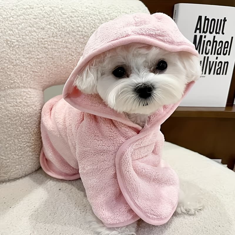 TEMU Super Absorbent And Bathrobe Suitable For Small Dogs And Cats - Quick-drying, Soft, Comfortable For All , With Secure Closure