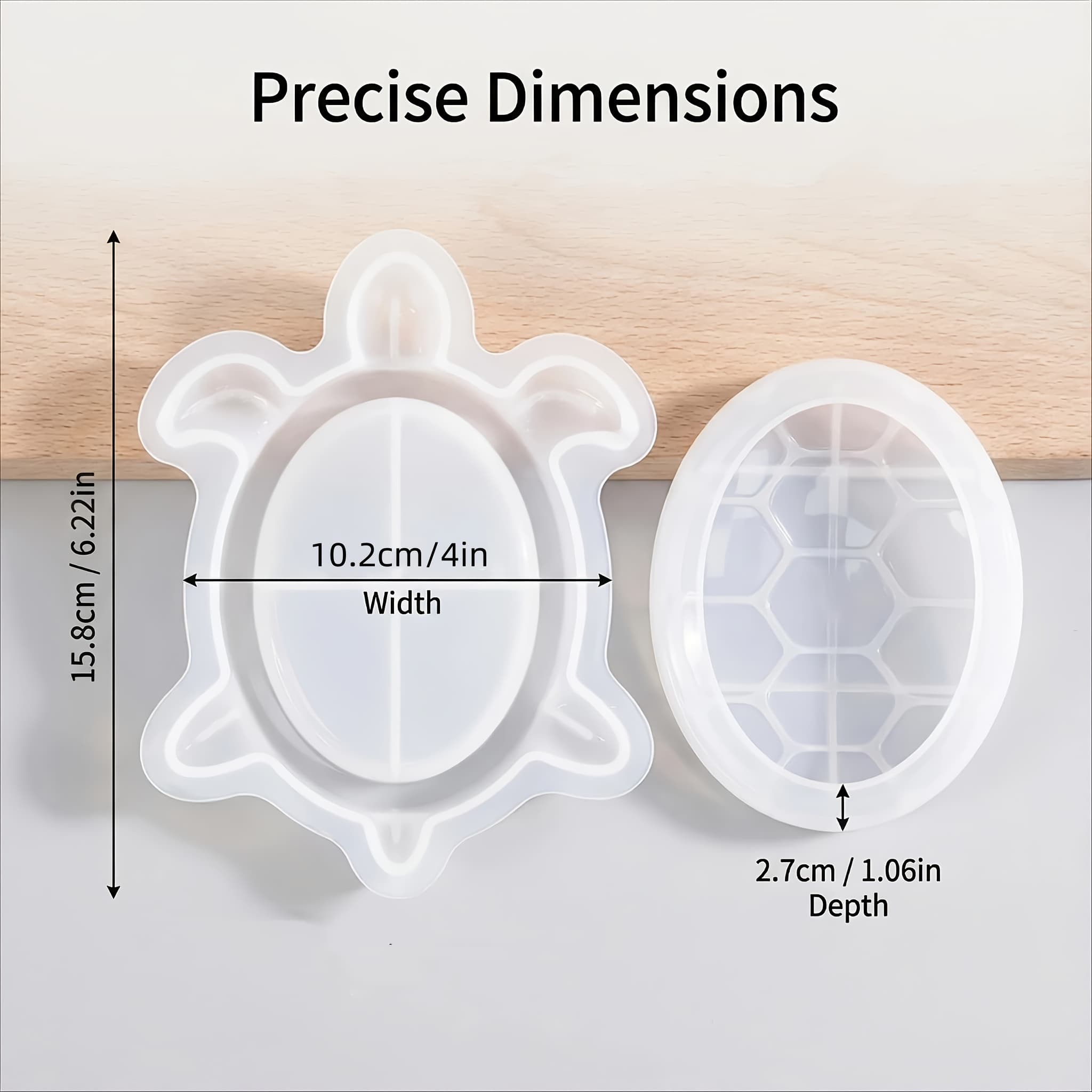 TEMU 2pcs Turtle Box Resin Mold, 3d Sea Animal Storage Container Silicone Resin Casting Molds, Unique Marine Turtle Jewelry Trinket Holder Candy Jar Resin Concrete Art Craft Mold Home Decor